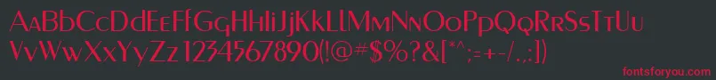 MurmanskRegular Font – Red Fonts on Black Background