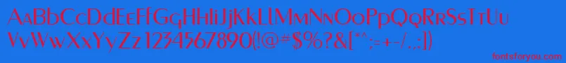 MurmanskRegular Font – Red Fonts on Blue Background