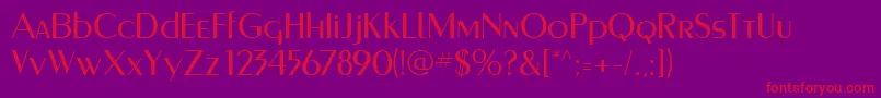 MurmanskRegular Font – Red Fonts on Purple Background