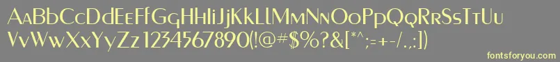 MurmanskRegular-Schriftart – Gelbe Schriften auf grauem Hintergrund