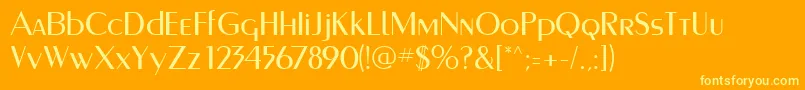 MurmanskRegular Font – Yellow Fonts on Orange Background