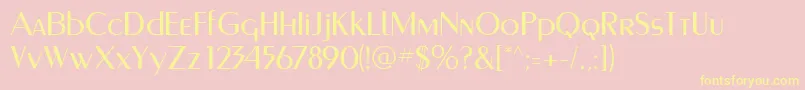 MurmanskRegular Font – Yellow Fonts on Pink Background