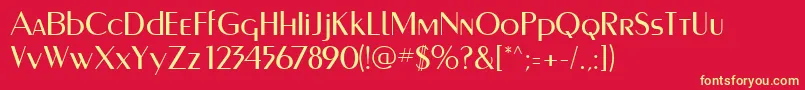 MurmanskRegular Font – Yellow Fonts on Red Background