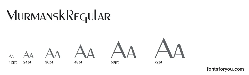 Размеры шрифта MurmanskRegular