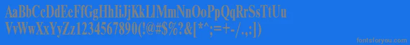 フォントTimeset65b – 青い背景に灰色の文字