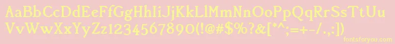Accanthisadfstdno2Bold Font – Yellow Fonts on Pink Background