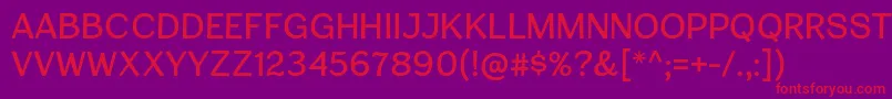 CardiganTitlingRg Font – Red Fonts on Purple Background