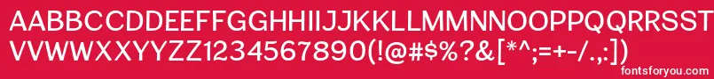 フォントCardiganTitlingRg – 赤い背景に白い文字