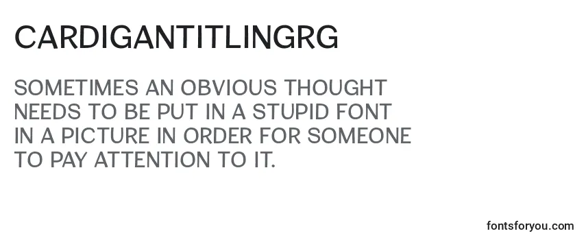 CardiganTitlingRg Font