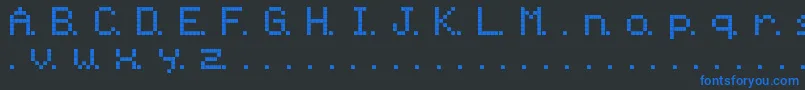 Шрифт Ninepin – синие шрифты на чёрном фоне