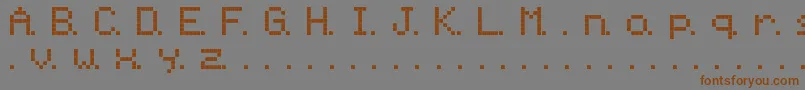 Шрифт Ninepin – коричневые шрифты на сером фоне