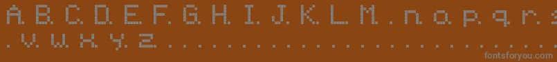 Шрифт Ninepin – серые шрифты на коричневом фоне