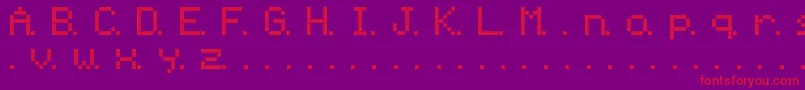 Ninepin Font – Red Fonts on Purple Background