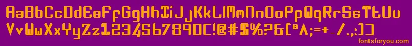 Zeev2b Font – Orange Fonts on Purple Background