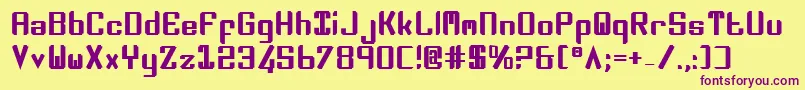 Zeev2b Font – Purple Fonts on Yellow Background