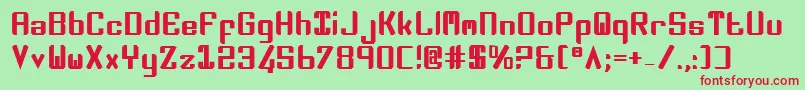 Zeev2b Font – Red Fonts on Green Background