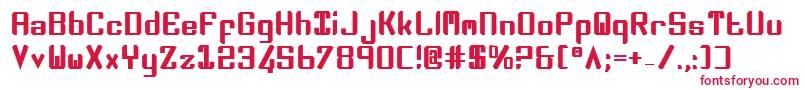 Шрифт Zeev2b – красные шрифты
