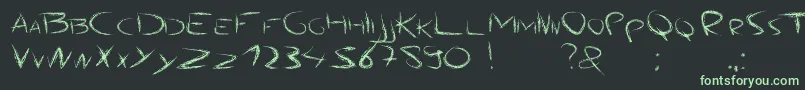 Angrychalk-Schriftart – Grüne Schriften auf schwarzem Hintergrund