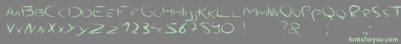 Шрифт Angrychalk – зелёные шрифты на сером фоне