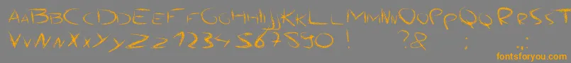 Angrychalk-Schriftart – Orangefarbene Schriften auf grauem Hintergrund