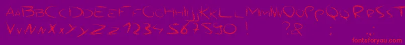 Шрифт Angrychalk – красные шрифты на фиолетовом фоне