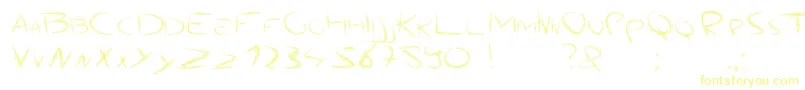 Angrychalk Font – Yellow Fonts on White Background