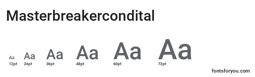 Masterbreakercondital Font Sizes