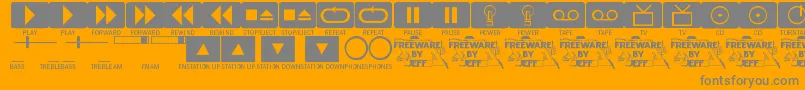 フォントButtonsAndSwitchesJl – オレンジの背景に灰色の文字
