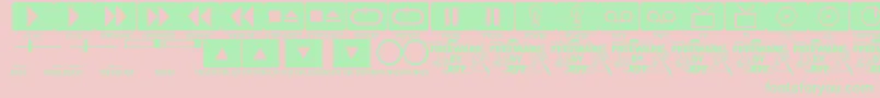 ButtonsAndSwitchesJl-Schriftart – Grüne Schriften auf rosa Hintergrund