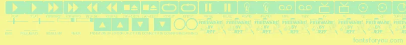 ButtonsAndSwitchesJl Font – Green Fonts on Yellow Background