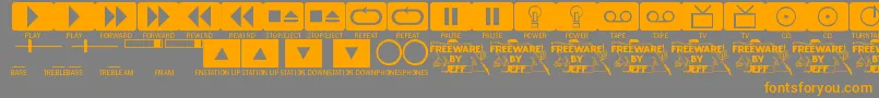 Police ButtonsAndSwitchesJl – polices orange sur fond gris