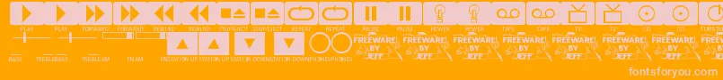 Police ButtonsAndSwitchesJl – polices roses sur fond orange