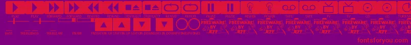 ButtonsAndSwitchesJl Font – Red Fonts on Purple Background