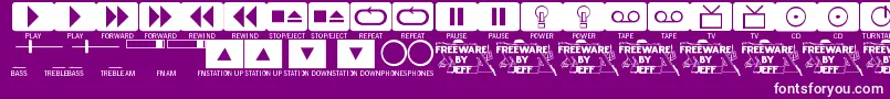 ButtonsAndSwitchesJl Font – White Fonts on Purple Background