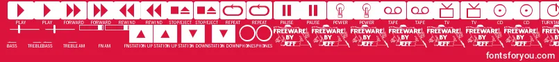 フォントButtonsAndSwitchesJl – 赤い背景に白い文字