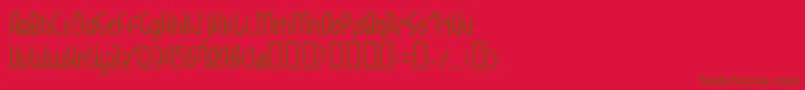 フォントCherryblossomVer2 – 赤い背景に茶色の文字