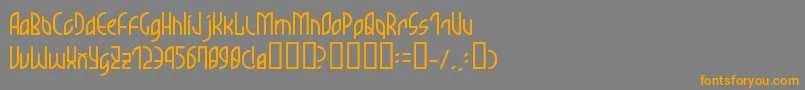CherryblossomVer2 Font – Orange Fonts on Gray Background