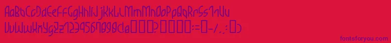 CherryblossomVer2-Schriftart – Violette Schriften auf rotem Hintergrund