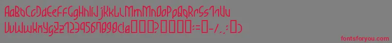 フォントCherryblossomVer2 – 赤い文字の灰色の背景