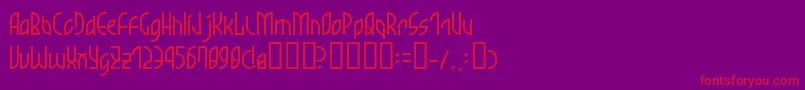 フォントCherryblossomVer2 – 紫の背景に赤い文字