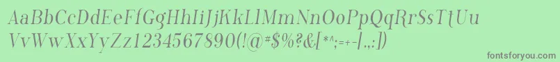PhosphorusChloride Font – Gray Fonts on Green Background