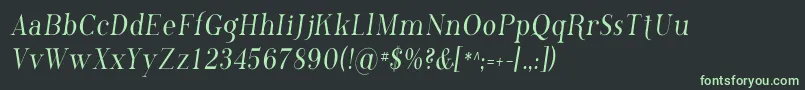 PhosphorusChloride-fontti – vihreät fontit mustalla taustalla