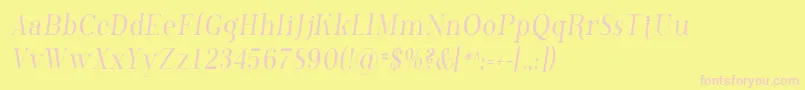 PhosphorusChloride Font – Pink Fonts on Yellow Background