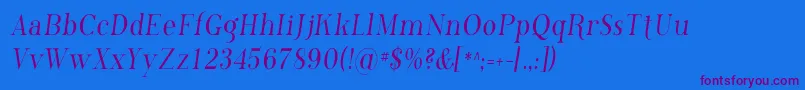 PhosphorusChloride Font – Purple Fonts on Blue Background