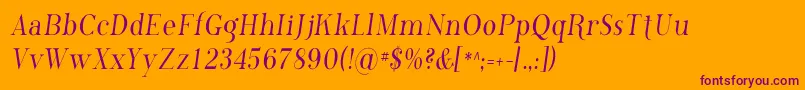 PhosphorusChloride Font – Purple Fonts on Orange Background
