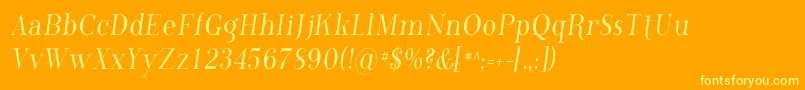 PhosphorusChloride Font – Yellow Fonts on Orange Background