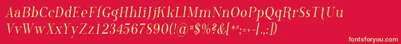 PhosphorusChloride Font – Yellow Fonts on Red Background