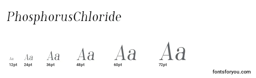 Размеры шрифта PhosphorusChloride