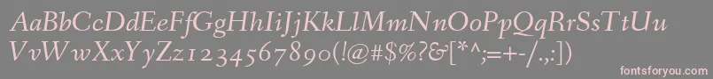 FanwoodTextItalicWebfont Font – Pink Fonts on Gray Background