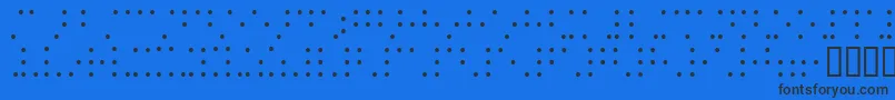 Braillesh-Schriftart – Schwarze Schriften auf blauem Hintergrund